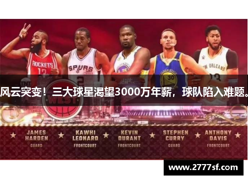 风云突变！三大球星渴望3000万年薪，球队陷入难题。